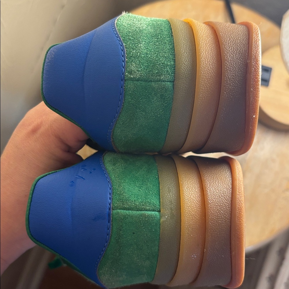 Adidas Gazelle Bold - Green with Blue Stripes - Picture 8 of 8